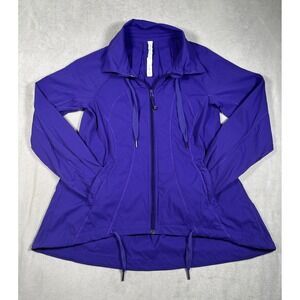 Lululemon Transition Jacket Purple‎ Bruised Berry Hi Low Size 6 Athleisure -EUC